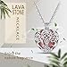 Essential Oil Lava Stone Diffuser Necklace, CELESTIA Tree of Life Heart Aromatherapy Locket Pendant with 7 Reusable Coloured Lava Stones - 24