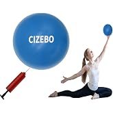CIZEBO 6" Pilates Ball, Small Exercise Ball & Air Pump Yoga Core (8" Opt)