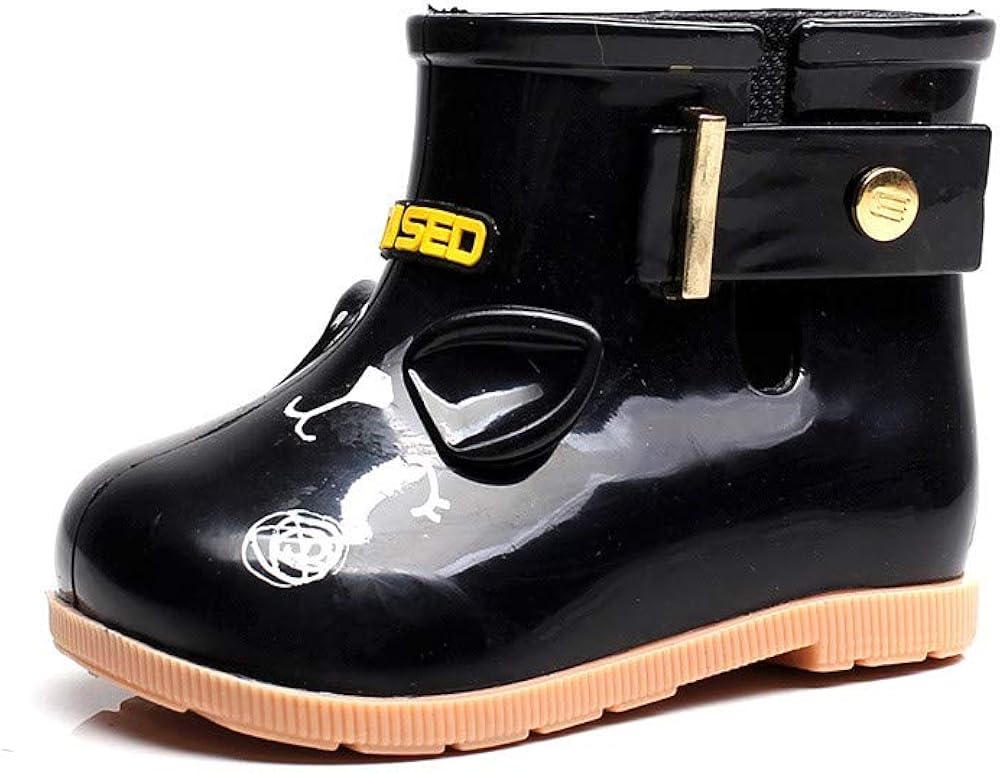 Temptation at dusk zy Kids Toddler Rubber Rain Shoes Soft Durable PVC
