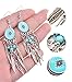 Ginasy Bohemia Spiral Drop Earrings Teardrop Imitation Turquoise Plated Alloy Dangle Earrings (Leaf 1)