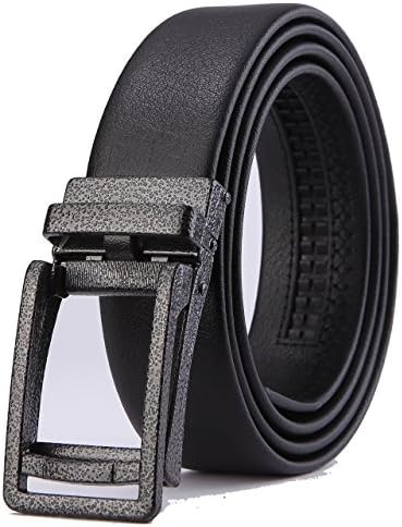 Men's Click Belt Alderman Leather Ratchet Belt for men with Click Buckle Trim to fit