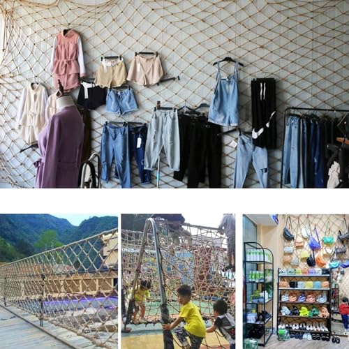 SSWZHANG Hemp Rope Protection Net for Children Partition Wall Cover Outdoor Climbing Hammock Swing Indoor Fence (Size: 1 x 6 m (3 x 20 ft))