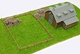 Outland Models Train Railway Layout Country Barn with Straw & Grass N Scale