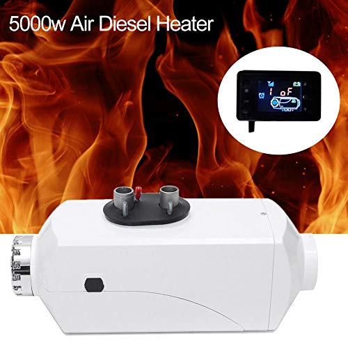Yunhigh 5KW LCD Monitor Air Diesel Fuel Heater 24V 5000W Parking Heater LCD Switch Remote Controller for Trucks Boats Caravan Motorhome Bus Car (White)