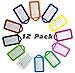 Pack of 12, Multicolor travel Luggage Identifiers Tags Holders plastic bags