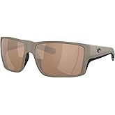 Costa Del Mar Sunglasses for Men - Reefton PRO Mens Polarized Sunglasses - Fishing, Boating & Beach UV Protection - Size 63