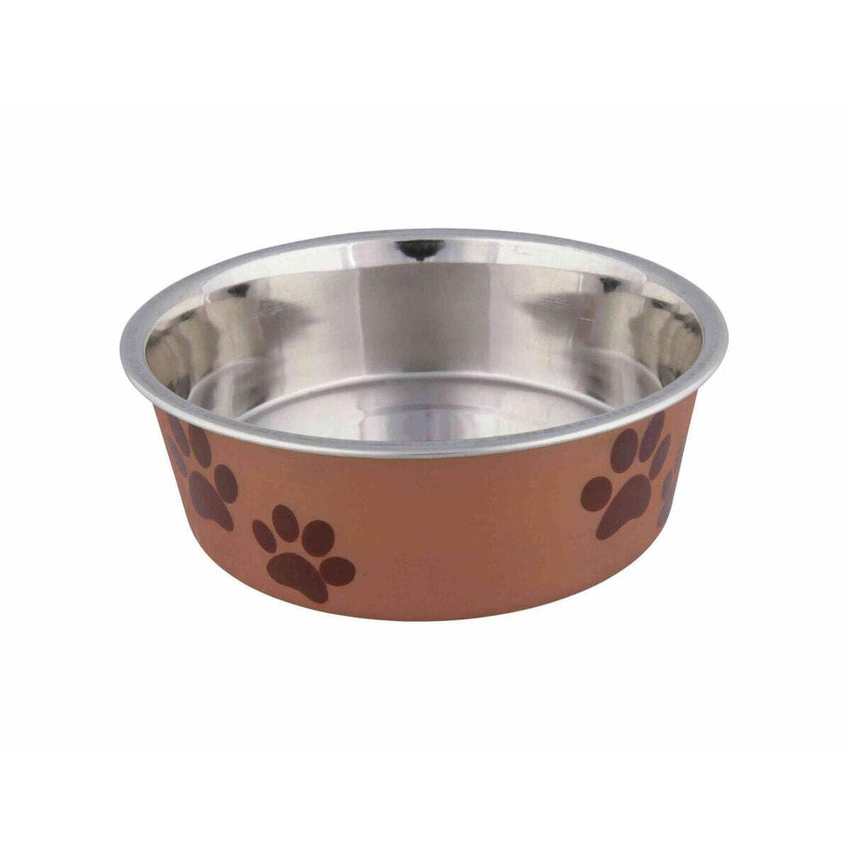 TRIXIE stainless steel dog bowl with plastic coating – 12 cm diameter – 0.3 litres – various colours – random selection – 25241