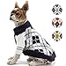 BOBIBI Dog Sweater of The Diamond Plaid Pet Cat Winter Knitwear Warm Clothes,Navy,Small
