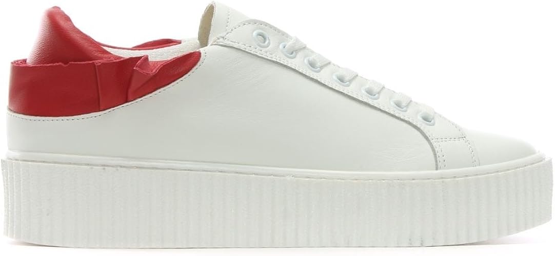 white leather flatform trainers uk