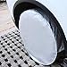 Mr.You Tire Covers Set of 4,Fits 25-28 Inch Diameter Tires,Heavy Duty Waterproof Sun Protection 600D Oxford Tires Covers,Elastic band design on the back, Diameter 28Inch,Silver