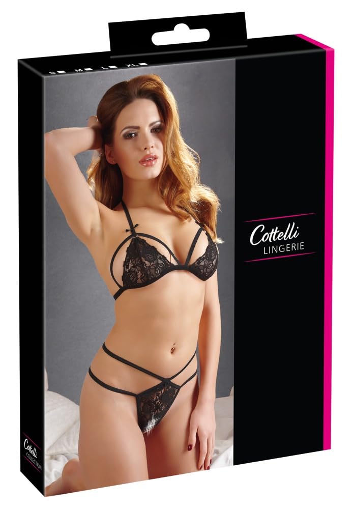 Cottelli Collection Lingerie Medium Black Lace Set