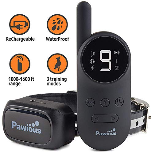 Pawious Dog Training Collar with Remote [Newest] – Rechargeable Dog Shock Collar for Small Medium and Large Dogs | Long Range up to 1600ft, Waterproof, E-Collar