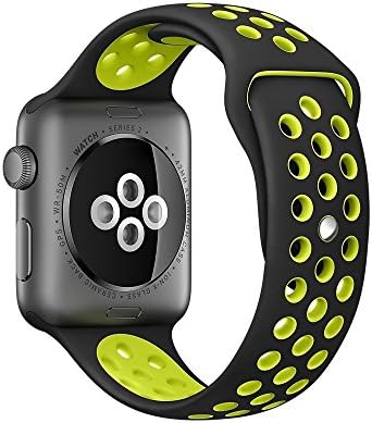 Apple Watch Band 38mm，Soft Silicone Watch Straps For Apple Watch Nike+, Apple Watch Series 2, Series 1,