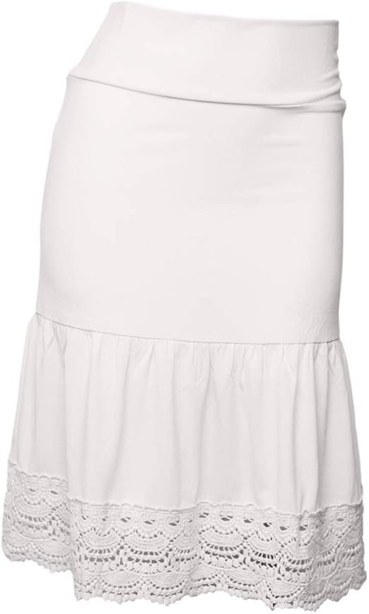 PeekabooChic Desert Rose Half Slip Skirt Extender Crochet Trim Skirt