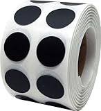 InStockLabels Color Coding Dot Labels 1/2 Inch 1,000 Adhesive Stickers, Black