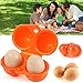 Ologymart Portable Egg Storage Box 2 Egg Case Carrier Tray Barbecue and Picnic Supplies Egg Container Hard Boiled Egg Holder Camping Carrier