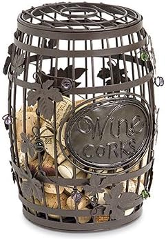 Great Bar Decor - Wine Barrel Cork Cage, Wine Corks Storage.