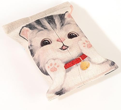 TISZJHU Cotton Linen Tissue Box Living Room Paper Towel Sets Cats Tissue Paper Bags Paper Box Cartoon Paper Bag Paper Bag,Meng claw cats