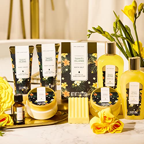 Spa Luxetique Women's Birthday Gift, 12 Gift Box with Tahitian Essential Oil, Beauty Bath Gift Set for Women, Mother's Day Gift, Valentine's Day Christmas Gifts for Mom, Her