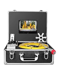 Pipe Camera,IHBUDS Sewer Camera 30M 100ft Cable Pipe Inspection Camera with DVR Recorder Video System 7 Inch TFT LCD Monitor 1000TVL Sony CCD Plumbing Camera Industrial Endoscope (30M-with DVR)