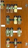 SimpleHouseware 30 Spice Gripper Clips Strips Cabinet Holder - 6 Strips, Holds 30 Jars ()