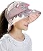 Bienvenu Kids Girls Wide Brim Visor Sun Hat - UV Protection Foldable Beach Cap, Pink