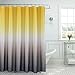 Creative Home Ideas - Textured Fabric Shower Curtain Set, Includes 12 Easy Glide Metal Rings, Modern Bathroom Décor, Machine Washable, Measures 70