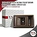 Interior Front & Rear Driver Door Handle - Compatible with 1988-1992 Toyota Corolla, 89-95 4Runner, 89-95 Pickup, 95-00 Tacoma; 89-92 Geo Prizm - Brown, Plastic - 69206-04010-B, 69206-02050-E0, 79500