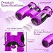 BlueCabi 6x21mm Children Binoculars by Bresser - Shock-Proof Children Binoculars for Kids Binoculars for Bird Watching Binoculars Compact Binoculars (purple)