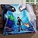 SMLBOO How to Train Dragon 3 The Hidden World Fleece Blanket Made Extra Large Size 60 x 80 INCH