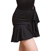 SY2004 Kid Latin Ballroom Dance Professional Cross Lotus Leaf Shape Design Skirt for Girl