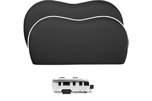 SOTISI Tire Covers for Trailers, Dual Axle Tire Cover (2 Pack) Fits 30"-32" Diameter Tires, Waterproof Anti-UV 420D Oxford Tire Cover for RV/Truck/Trailer (Black)