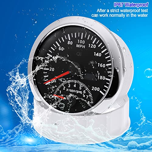Fockety GPS Geschwindigkeitsmesser 200MPH - Wasserdichter 3-in-1 Tachometer Für Boot & Auto