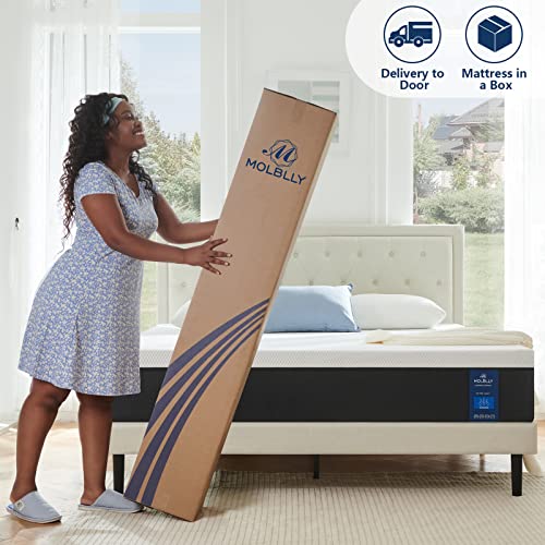 Molblly Queen Mattresses, 10 Inch Premium CoolingGel Memory Foam