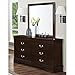 Coaster Home Furnishings Louis Philippe Traditional Square Wood Frame Bedroom Dresser Mirror Cappuccino Brown 202414