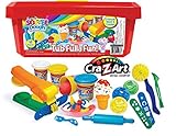 Cra-Z-Art Softee Dough Super Soft Modeling Compound Tub Fulla Fun 18 Piece Bucket - Red