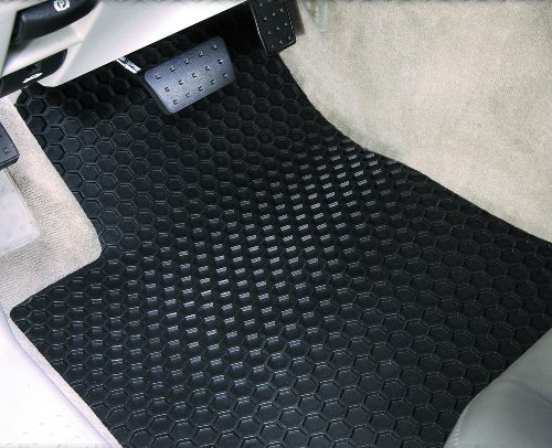 Intro-Tech JA-162F-RT-B HexoMats Front Row 2 pc. Custom Fit Auto Floor Mats for Select Jaguar X-Type Models - Rubber-like Compound, Black - Thumbnail 6