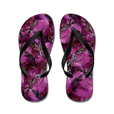 plum colored flip flops