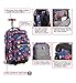 J World New York Sundance Rolling Backpack Girl Boy Roller Bookbag, Pink Target, 20 Inch