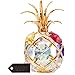 Matashi 24K Gold Plated Crystal Studded Pineapple Ornament – Elegant Tabletop Showpiece for Home Décor –Beautiful Gift for Mothers Day, Christmas, Valentines, Birthday – Present for Mom, Wife, Grandma
