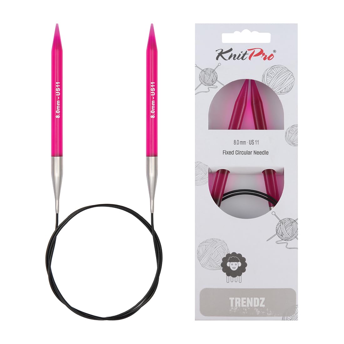 KnitPro Trendz Fixed Circular Needles 24" (60cm) | 8.00mm