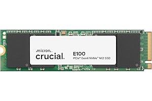 Crucial E100 2TB M.2 NVMe PCIe Gen4 Internal SSD, Up to 5,000MB/s, Laptop & Desktop Compatible - CT2000E100SSD8