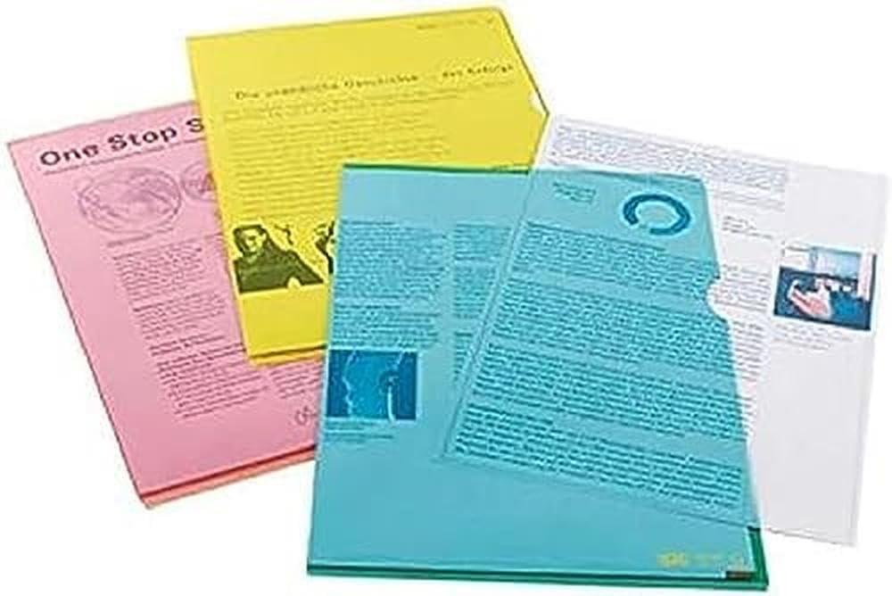 Elba 76442VI Flush Folder See-Through for DIN A4 PVC 150 Micron Pack of 25 Blue