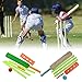 Hamkaw Kids Cricket Set, Cricket Stumps Spring Base,Backyard Cricket Sets - Kwik Cricket -NBR Rubber Water Proof Contents Bat, Ball, Stumps, Bail.