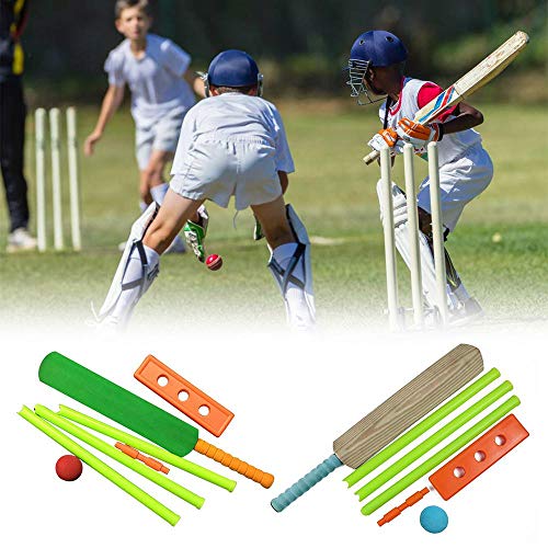 Hamkaw Kids Cricket Set, Cricket Stumps Spring Base,Backyard Cricket