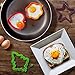 Egg Poachers 4 Shape Silicone Egg Ring Set, Non-Stick Egg Pancake Mold Cooker for Fried Egg, Sandwiches, Pie, Mcmuffin by OWN KAN (4 Pieces)
