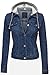 Luna Flower Women's Classic Vintage Cropped Long Sleeve Washed Denim Jackets