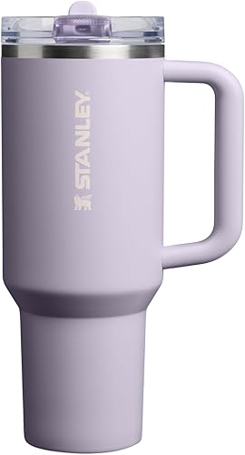 STANLEY Quencher ProTour Flip Straw Tumbler with Leakproof Lid 40 oz | Built-In Straw & Handle | Cupholder Compatible for Travel | Insulated Stainless Steel Cup | BPA-Free | Purple Dust