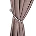 BTSKY Decorative Magnetic Curtain Tiebacks Rope - Window Treatment Hardware Curtain Holdbacks Drape Holder for Home Office, Set of 2 (Grey)