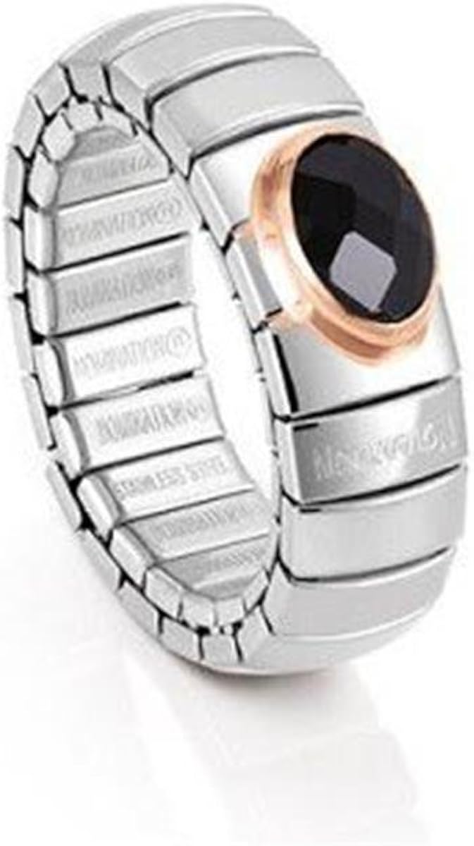 Nomination Women's Ring Partially Gold-Plated Stainless Steel and Black ...